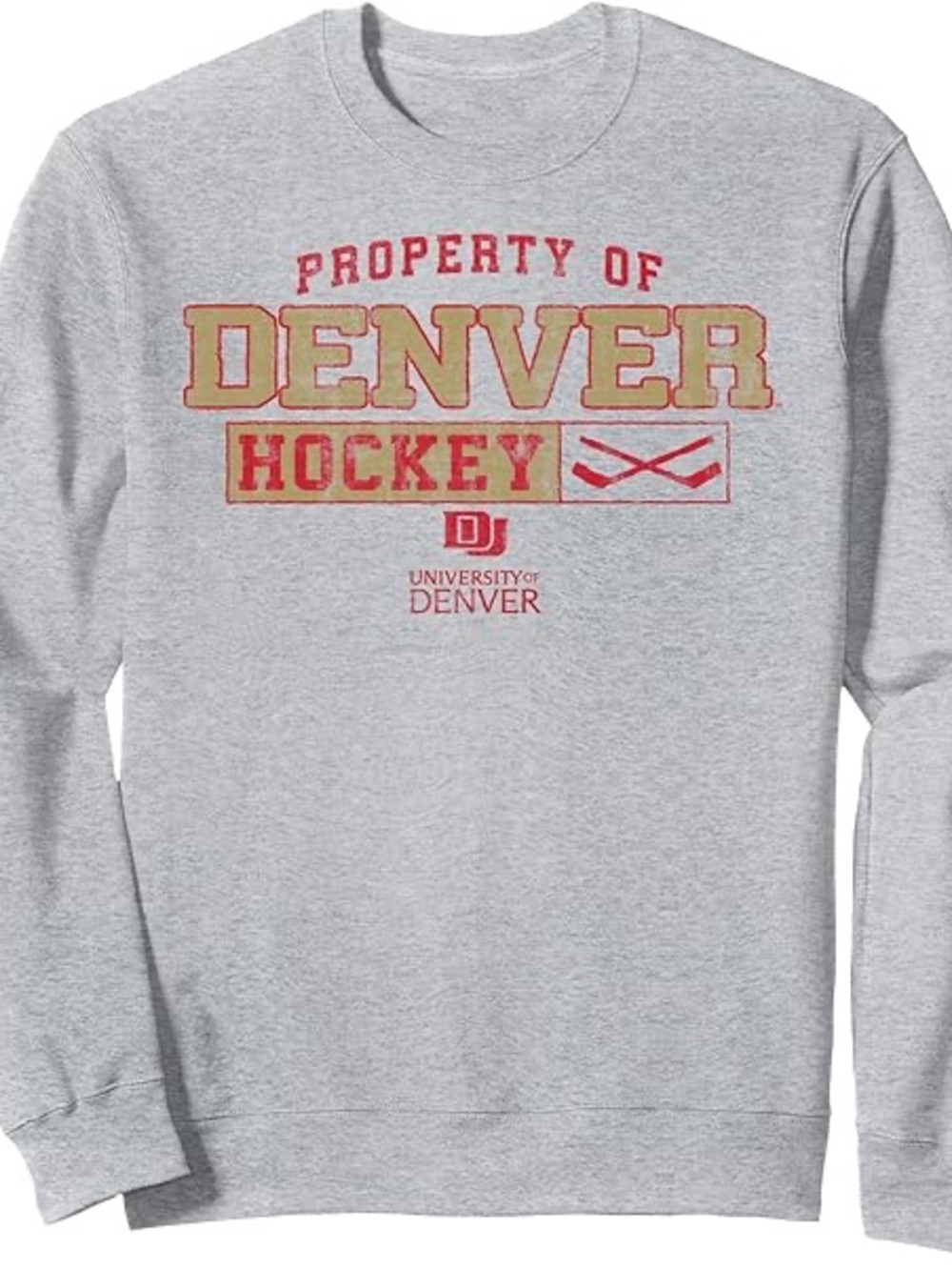 University of Denver Hockey Gray Crewneck Sweatshirt